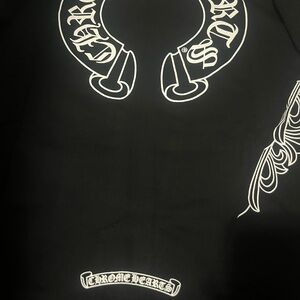 Chrome Hearts Black Hoodie with White Graphics